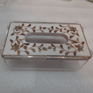 Best Quality Classic Eco-friendly Portable Tissue Box with Elegant Bone Inlay <b>Lid</b> <b>Design</b> Customized Size <b>by</b> Handmade Collection - Product Image 6