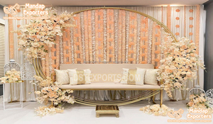 Asiento de Metal de lujo para novia, asiento de boda de cristal, preboda, evento, mahndi, nuevo diseño - Product Image 4