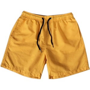 Pantalones Cortos Oxford Casuales para Hombre, 100% Poliéster, Color Sólido, Cintura con Cordón, Corte Medio, Transpirables para Uso Diario - Product Image 2