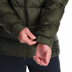 Veste d'hiver pour homme à capuche, rembourrée en duvet épais, coupe-vent, fermeture éclair, style décontracté, couleur unie, coque en polyester - Product Image 6