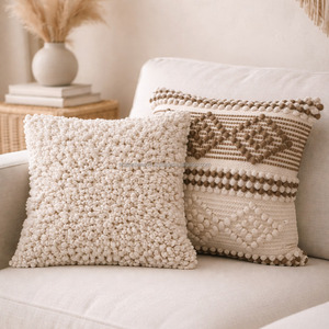 Grey Color Bohemian Pillow Case Set Embroidery Tassel Moroccan Cushion <b>Cover</b> Hotel Room <b>Sofa</b> Decorative <b>Throw</b> Pillowshams - Product Image 4