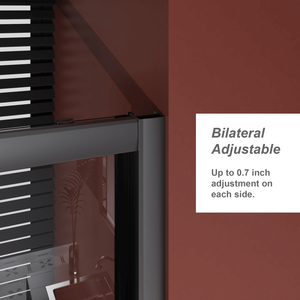 Porte de douche coulissante simple 60 po L x 62 po H pour baignoire, verre trempé transparent de 1/5 pouce d'épaisseur, acier inoxydable, produit de qualité supérieure - Product Image 5