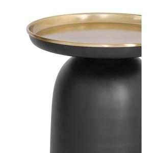 Mesa Auxiliar de Lujo con Bandeja Superior, Base de Pedestal Esculpido, Superficie Elevada y Silueta Contemporánea Audaz para Bares - Product Image 3