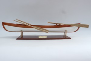 Barco Tradicional Americano de Madera Hecho a Mano, Tipo Skiff del Río San Lawrence, para Colección o Decoración del Hogar - Product Image 3