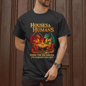 T-shirt Houses and Humans - T-shirt Dungeons Gaming - T-shirt graphique Dungeon pour hommes - Chemises de Noël pour les joueurs - Product Image 3