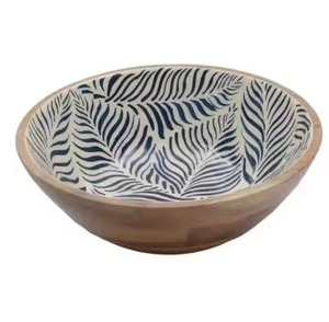 Tazón de Madera Esmaltado con Diseño Decorativo, de la Mejor Calidad, para Palomitas, Fideos y Más, Ideal para Servir en Eventos, al Precio Más Bajo - Product Image 1