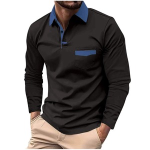 Camiseta Polo de Manga Corta para Hombre, Sólida, Bordada e Impresa Digitalmente, Transpirable, Mezcla de Poliéster Tejido - Product Image 4