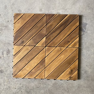 Baldosas de Madera de Acacia Encajables, Impermeables, para Pisos de Patio Exterior - Product Image 1