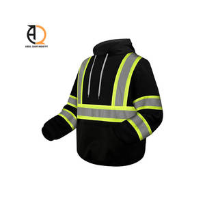High Visibility Safety Jacket Stand Zipper Reflective Windproof Workwear for Road Construction Outdoor Use - Product Image 2
