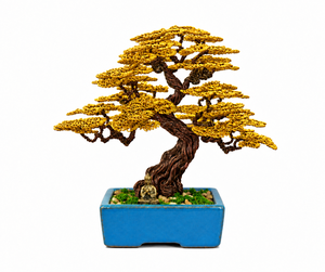 Bonsaï artificiel réaliste en aluminium TINH TAN ART, provenant directement du fabricant, avec pot en porcelaine, pour l'aménagement paysager et l'agrandissement de l'espace vert domestique - Product Image 5