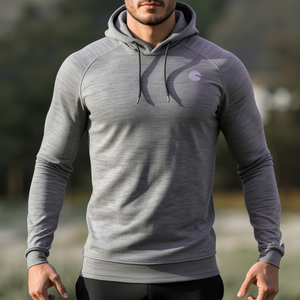 Merino Wool Blend <b>Long</b> <b>Sleeve</b> Hoodie Lightweight Thermal <b>Base</b> <b>Layer</b> T-Shirt with OEM ODM Customization - Product Image 4