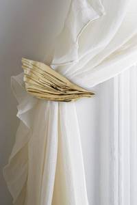 Modern Sophisticated Gold Finish Leaf <b>Curtain</b> Tieback Elegant Wall <b>Hook</b> Drapery Holdback Set for Luxury Interior Design Projects - Product Image 2