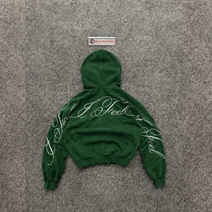 Sudadera con capucha verde con cremallera, color esmeralda, pino, verde olivo, bosque, caza, botella, jade, extragrande, holgada, relajada, para catálogo de comercio electrónico, boutique, venta minorista - Product Image 6