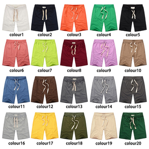 Shorts de sport respirants en molleton 100 % coton avec taille élastique et cordon de serrage pour la gym, la course et les loisirs d'été – Vente en gros OEM en vrac - Product Image 2