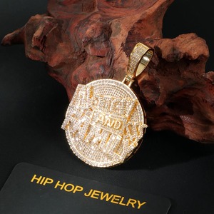 Iced Out Gold Plated Moissanite Letter Name <b>Pendant</b> Men's Hip Hop Theme Charms Micro Insert Everyday Wear <b>Initial</b> Letter <b>Pendant</b> - Product Image 6