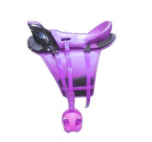 Selle d'endurance anglaise synthétique violette en cuir avec arceau en plastique, légère, confortable, personnalisable, fabriquée par un fabricant de selles - Product Image 1