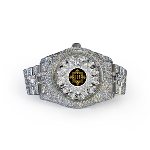 Reloj de Joyería con Diamantes JUSTHIRA para Mujer, Caja Redonda de Acero Inoxidable de 38 mm, Cierre Desplegable de Cuarzo Analógico, Estilo Lujoso - Product Image 5