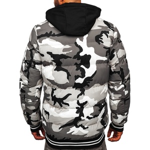 Men's Winter Coated Canvas <b>Puffer</b> <b>Jacket</b> Waterproof Hooded Reversible Eco-Friendly Windproof <b>Cheap</b> Wholesale Warm - Product Image 2
