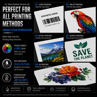 Papier synthétique blanc imprimable A3 non déchirable pour imprimante laser, idéal pour les affiches extérieures, les étiquettes d'emballage et l'impression commerciale
