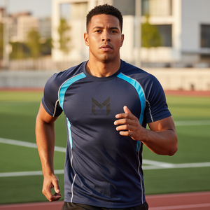 Camiseta de Entrenamiento de Tela Jacquard con Patrón Texturizado, Ropa de Gimnasio Transpirable y Ligera, Camiseta Deportiva de Alta Gama - Product Image 6