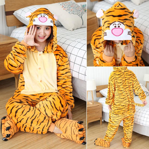 Pyjama dinosaure à capuche pour femme, long, en polaire douce, à manches longues, pour l'hiver, confortable, avec fermeture éclair imperméable - Product Image 6