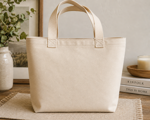 Bolsa de lona con diseño floral bordado Be Kind To Yourself, estilo minimalista, para todas las estaciones - Product Image 6