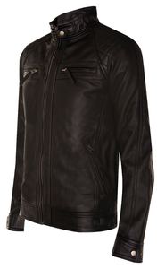 Nouvelle veste en cuir pour homme, pas chère, OEM, élégante, tendance, décontractée, vêtements d'extérieur, fabrication par le fabricant - Product Image 2