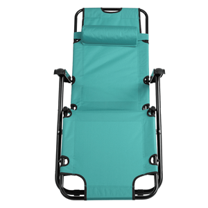 เก้าอี้พับปรับเอนได้แบบพกพาสีเขียวอเนกประสงค์ - Product Image 3