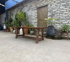 Meuble de salon en bois recyclé brun rustique avec vitrine, pour usage domestique, en provenance du Vietnam. - Product Image 3