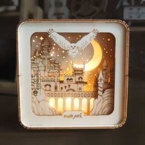 Puzzle 3D in Legno con Luce Notturna, Decorazioni da Scrivania per Donne dai 14 Anni in Su, Regalo Perfetto per Compleanno o Natale - Product Image 1