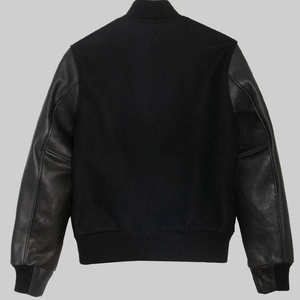 Chaquetas de hombre con diseño y estilo modernos, chaqueta varsity con mangas de cuero para hombre - Product Image 2