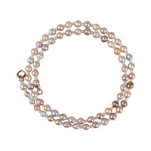 สร้อยคอมุกน้ำจืดธรรมชาติสีผสมสไตล์บาโรก สง่างามและมีเสน่ห์ - Product Image 2