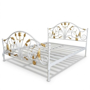 Cadre de lit en fer forgé réglable de taille Queen, style victorien, fait main, plateforme métallique, mobilier de chambre à coucher OEM KHP KHP-GN8 - Product Image 2