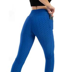 Leggings en polyester tricoté taille haute, longueur intégrale, rayés, extensibles, respirants, effet ventre plat, push-up, décontractés et sportifs pour femme - Product Image 2