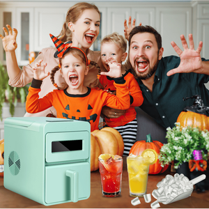 PSZBJ-K12G Macchina Automatica per Ghiaccio, Capacità 50 libbre/giorno, Produzione Ghiaccio in 6-8 Minuti, 9 Pezzi per Batch, Vassoio Ghiaccio in PVC da 2 Litri - Product Image 5