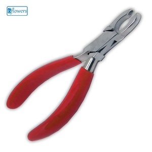 Left Handed Industrial Grade Loop Closing Pliers Smooth Stainless Steel Blade and Handle Blunt Scissors for Shearing - Product Image 1