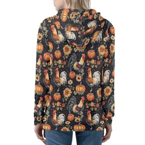 Sudadera con Capucha para Mujer, de Secado Rápido, Transpirable, Antibacteriana, Sublimada, Mezcla de Algodón, Transpirable, Calidad Profesional, Colorida y Elegante - Product Image 3