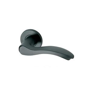 Poignée de tirage à levier tendance en acier noir pour porte d'armoire, personnalisable avec barre de confidentialité et serrure de porte, quincaillerie pour la maison - Product Image 2