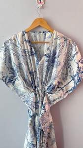 ชุดเดรสผ้าฝ้ายลายดอกไม้ทรงคาฟตัน ไซส์พลัส สไตล์โบโฮ - Product Image 4