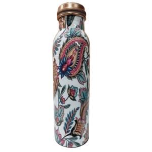 Botella de Agua Artesanal de Cobre, Accesorios para Bebidas, Botellas de Alta Calidad, Herméticas, Ecológicas, Doradas, Saludables, Botella Personalizada para Regalo - Product Image 1