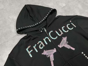 Black Rhinestone Zip Hoodie Crystal Graphic Oversized Winter Front Solid Streetwear Premium Cotton Fleece Custom Fashion Hoodie - Product Image 4