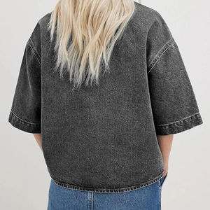 Chaqueta de mezclilla ajustada y elegante para mujer, estilo urbano, ligera, de manga larga - Product Image 2