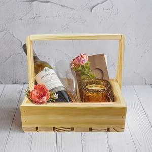 LArge rustic wooden <b>basket</b> for firewood storage indoor <b>small</b> wooden <b>basket</b> for kitchen counter organization handmade wooden - Product Image 3