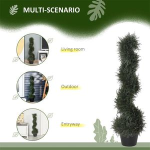 Pre-Potted 3 Feet Spiral Artificial Tree Simulated Spiral Fake Plant - Product Image 3