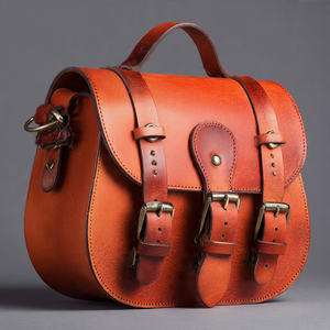 Bolso de Hombro Tipo Saddle Pequeño de Cuero Genuino para Mujer, Impermeable, de Alta Calidad - Product Image 2