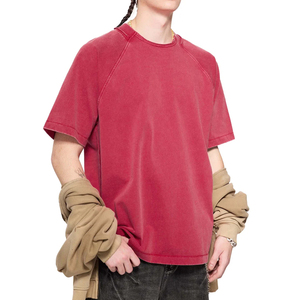 เสื้อยืดผู้ชายแขนสั้นทรงโอเวอร์ไซส์ ผ้าเจอร์ซีย์ถักแบบวินเทจคุณภาพสูง 100% โพลีเอสเตอร์ ระบายอากาศได้ดี กันยับ น้ำหนัก 240 กรัม รับสั่งทำ - Product Image 4