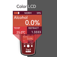 Refractómetro Digital de Precisión Portátil Abbe AM-25, Medición Automática de Concentración de Alcohol, Precisión de 0.2, Rango de 0-25% Brix 1