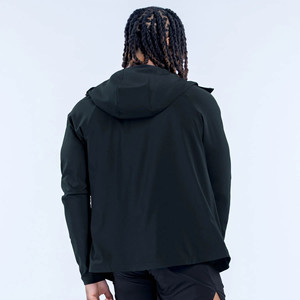Top Selling OEM Custom Logo Black Full Zip Up Men's <b>Jackets</b> Breathable Lightweight Polyester Fabric Gym <b>Workout</b> <b>Jacket</b> For Men - Product Image 2