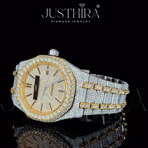 Montre analogique de luxe pour homme en acier inoxydable avec diamants glacés, verre Moissanite VVS, 42 mm, montre mécanique, meilleur prix d'usine - Product Image 3