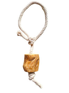 ของเล่นเคี้ยวสำหรับสุนัขทำจากเชือกฝ้ายและไม้กาแฟที่เป็นมิตรกับสิ่งแวดล้อม สำหรับใช้ทุกวัน - Product Image 3